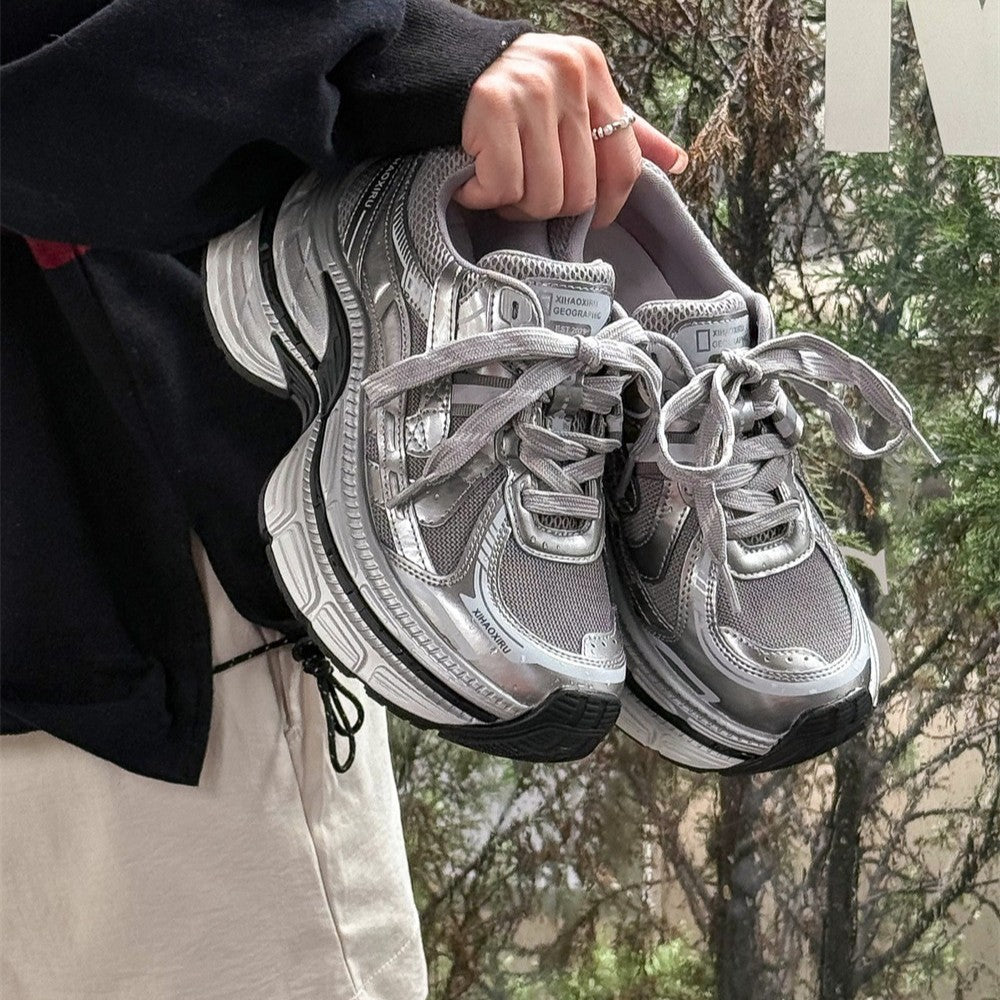 Women's Thick-soled Dad Autumn Small Height Increasing Color Women's Sports Shoes