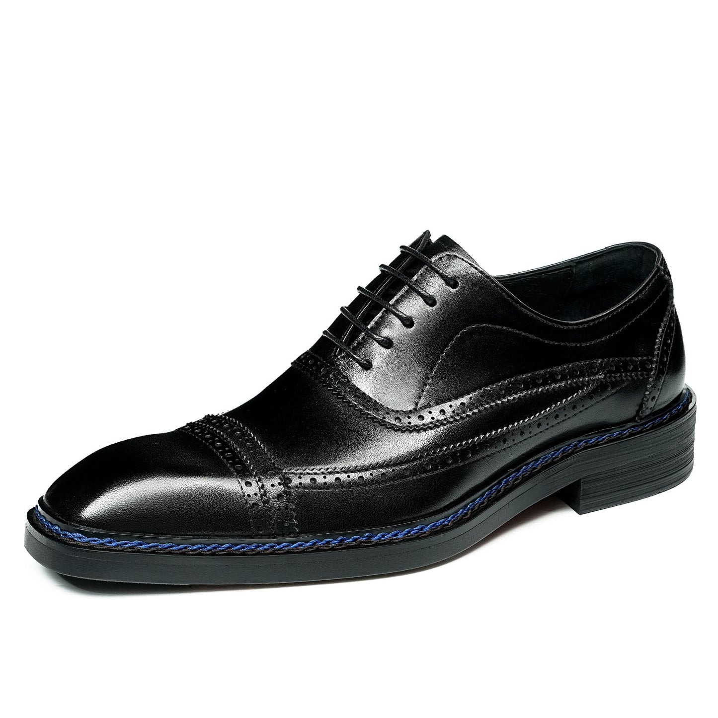 Men's Brogue Formal Wear Norwegian Sewing Oxford Men's Business Leather Shoes
