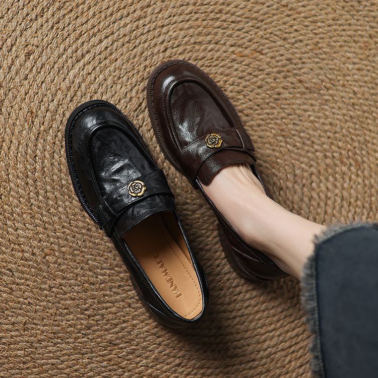 Women's Spring Pumps Round Head Chunky Mid Women's Fashion Shoes