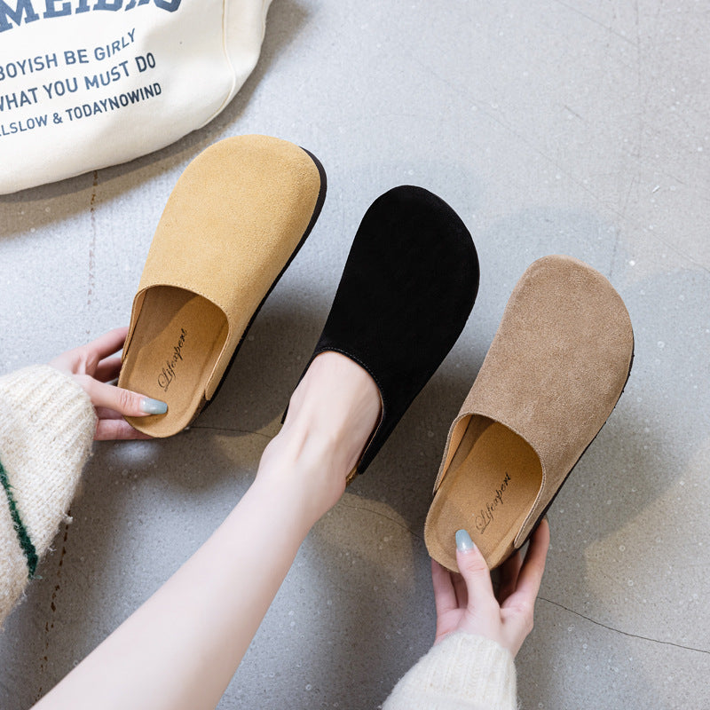 Women's Outer Wear Thick Bottom Half Support Slippers