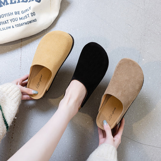 Women's Outer Wear Thick Bottom Half Support Slippers