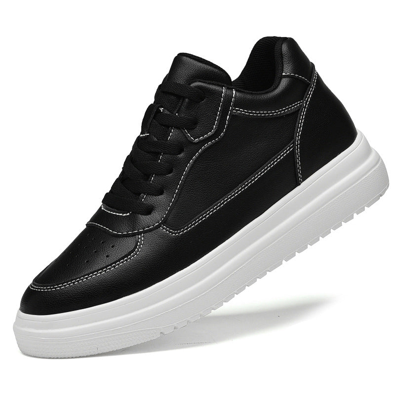 Men's Spring Inner Height Increasing Invisible White Men's Board Shoes