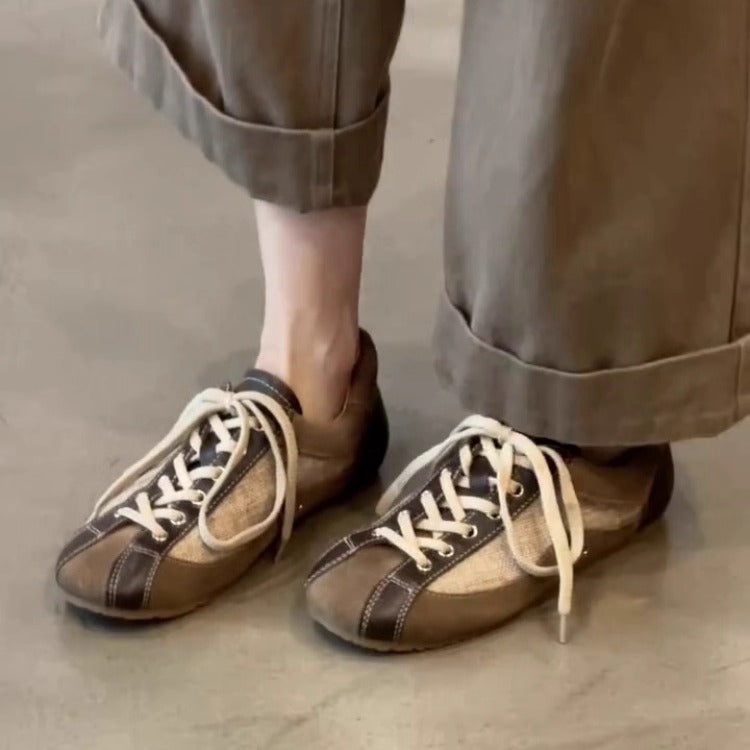 Sheepskin Version Niche Retro Style Round Toe Fashion Breathable Comfortable Women's Casual Shoes