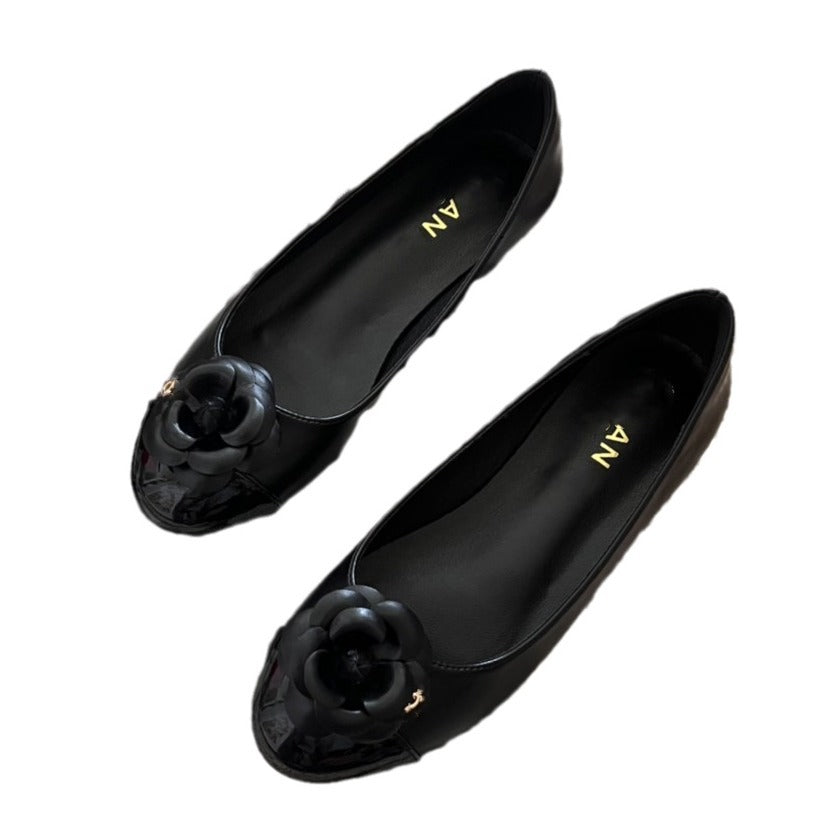 Women's Mary Jane Flat Camellia Shallow Mouth Women's Fashion Shoes