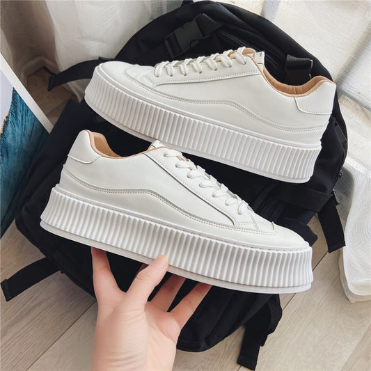 Men's White Spring Korean Niche Board Fashion Sneakers