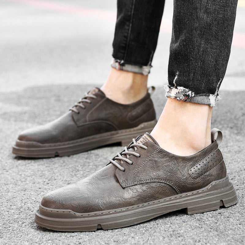 Men's Korean Style Versatile Black Spring Outdoor Casual Shoes