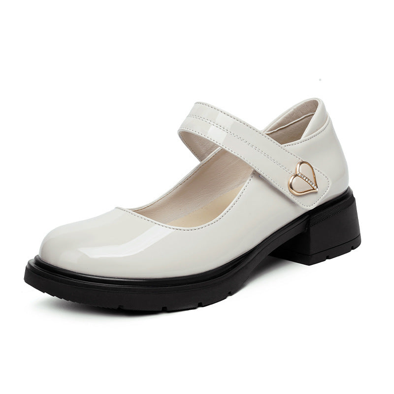 Women's British Chunky French Style Pumps With Skirt Not Tired Feet Women's Fashion Shoes