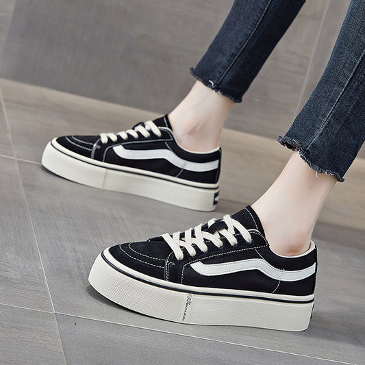 Women's For Spring Versatile Flat Skateboard Trendy Women's Canvas Shoes