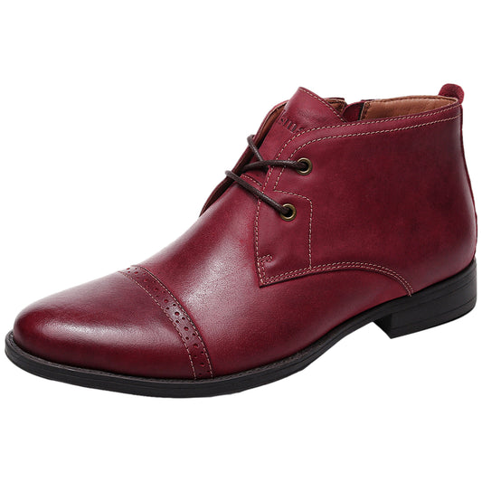 Men's British Vintage Hand-rub Color Worker First Layer Boots