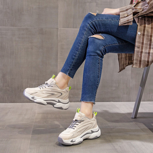 Women's Spring Dad Height Increasing Insole Versatile Sneakers