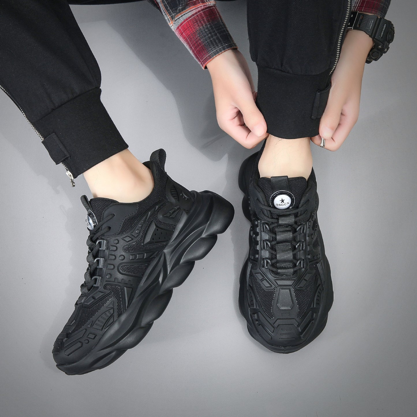 Men's Dad Sports Leisure Flying Woven Platform Men's Shoes
