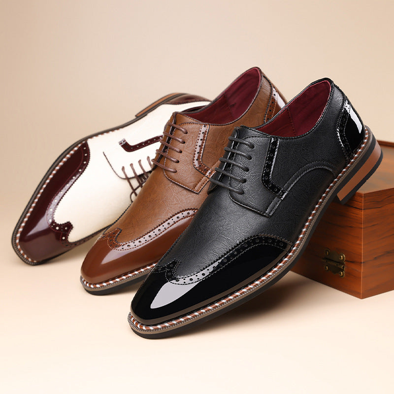 Charming Men's Comfortable Breathable Trendy Pointed Men's Business Leather Shoes