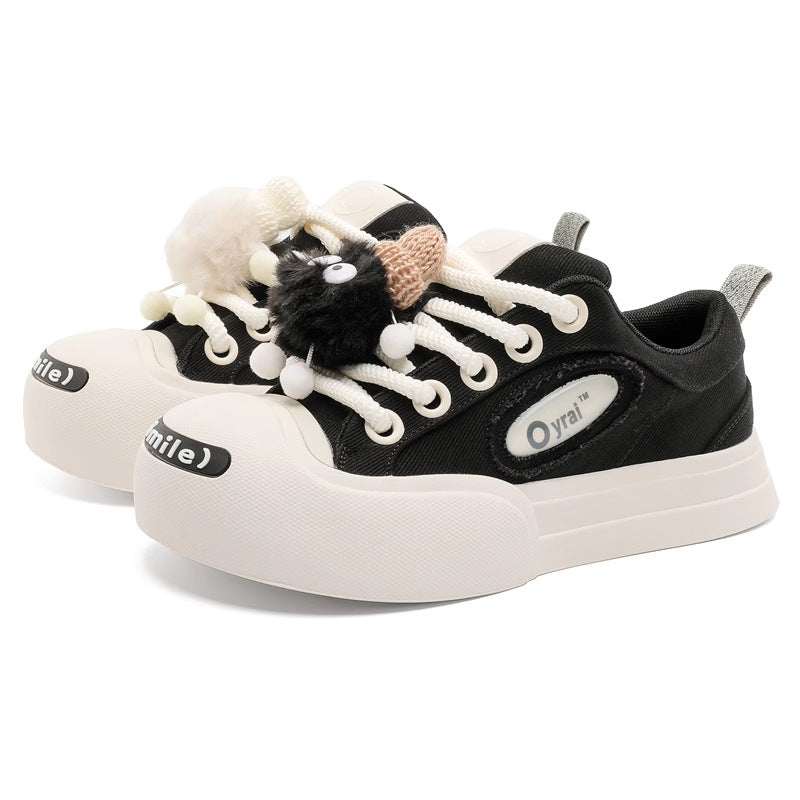 Women's Round Toe Big Head Thick Bottom Sneakers