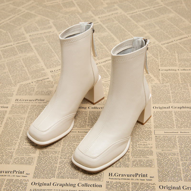 Women's Toe Booties Thin Single French Small Ankle Boots