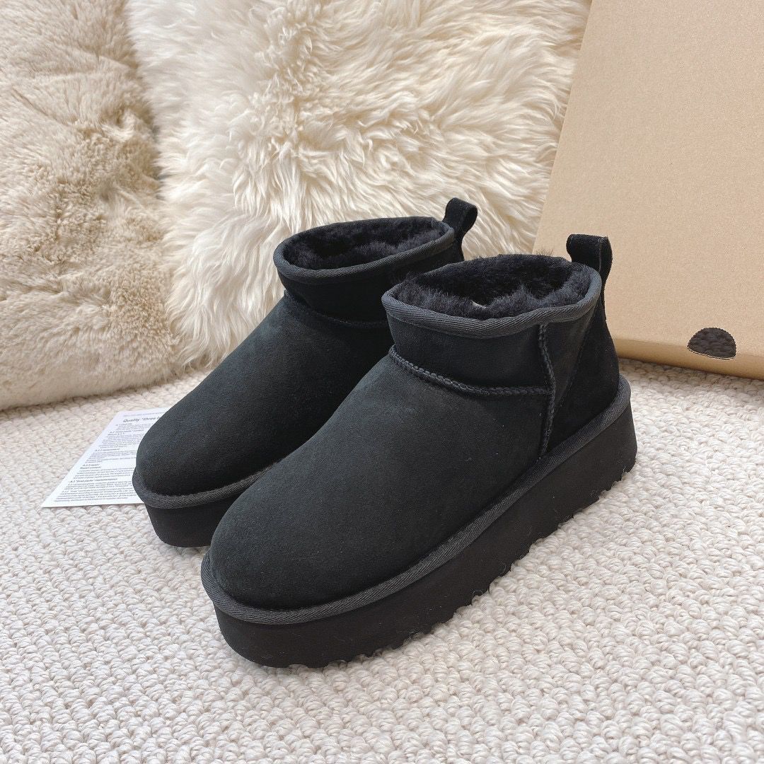 Women's Fur Integrated Muffin Winter Warm Height Snow Boots