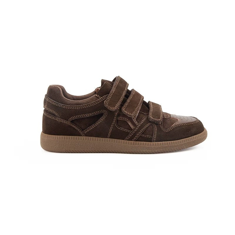 Women's Genuine Retro Velcro German Training Round Toe Women's Sports Shoes