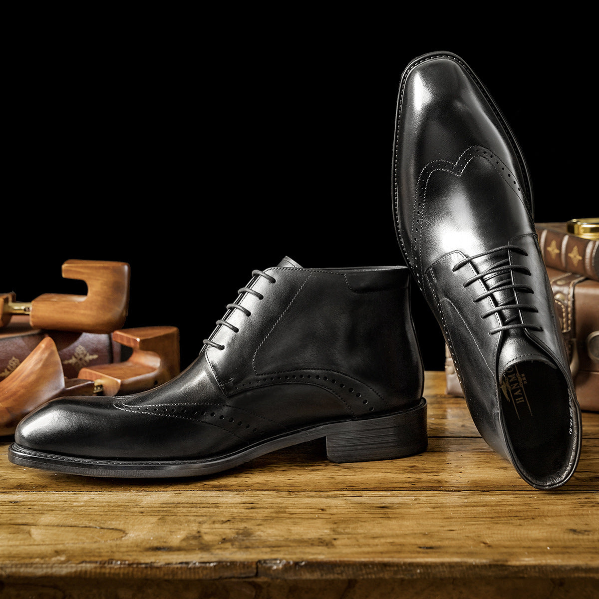 Men's Two-way Winter Pointed Martin Cowhide Boots