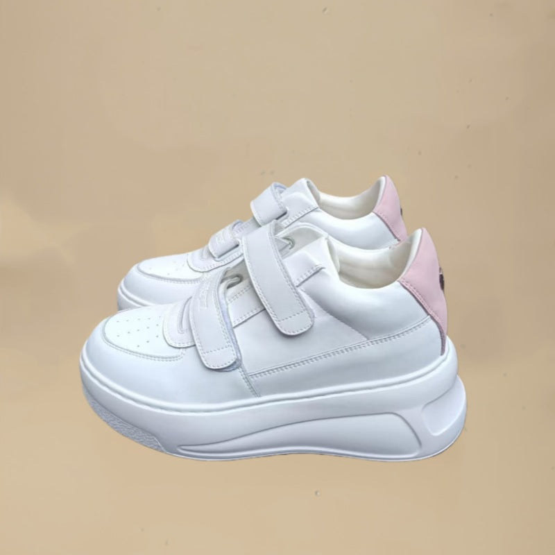 Women's Sandra Ma Smiling Face Hidden White Velcro Women's Sports Shoes
