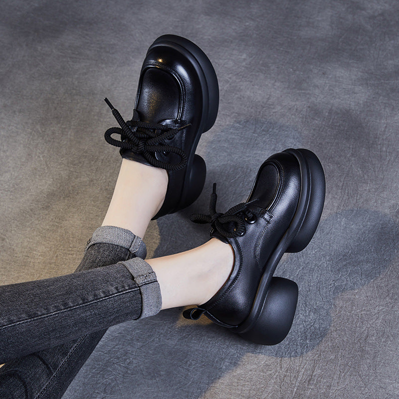 Women's Muffin Thick-soled British Style Autumn Commuter Women's Casual Shoes