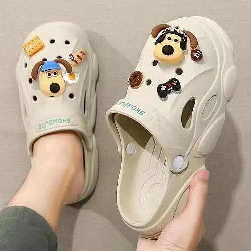 Men's Hole Summer Outdoor Cartoon Platform Beach Sandals