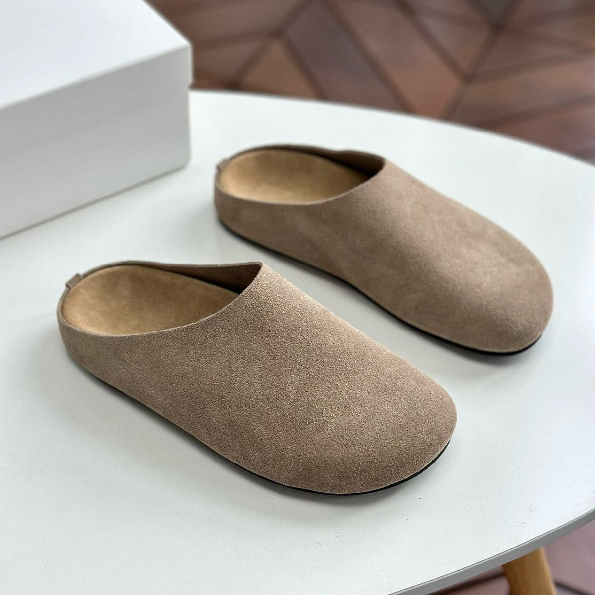 Unisex Lazy Pump Genuine Muller Thick Sole Increased Slippers