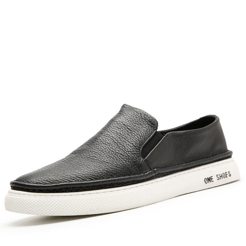 Men's Breathable Genuine Soft Bottom Slip-on Lofter Sneakers