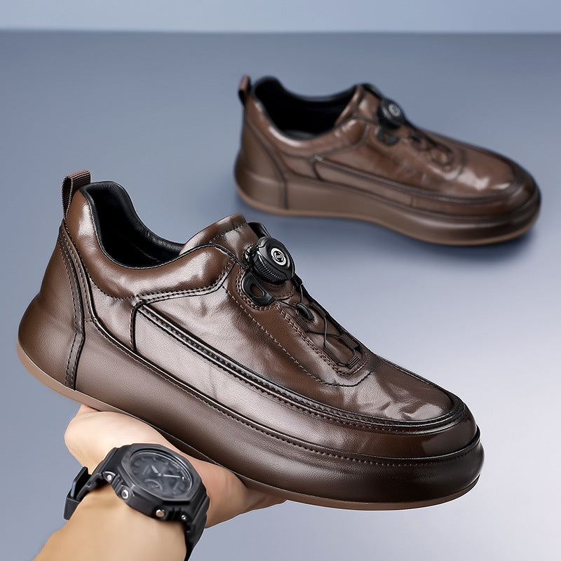 Men's Autumn Rotating Buckle Vintage Skateboard Lightweight Platform Men's Casual Shoes