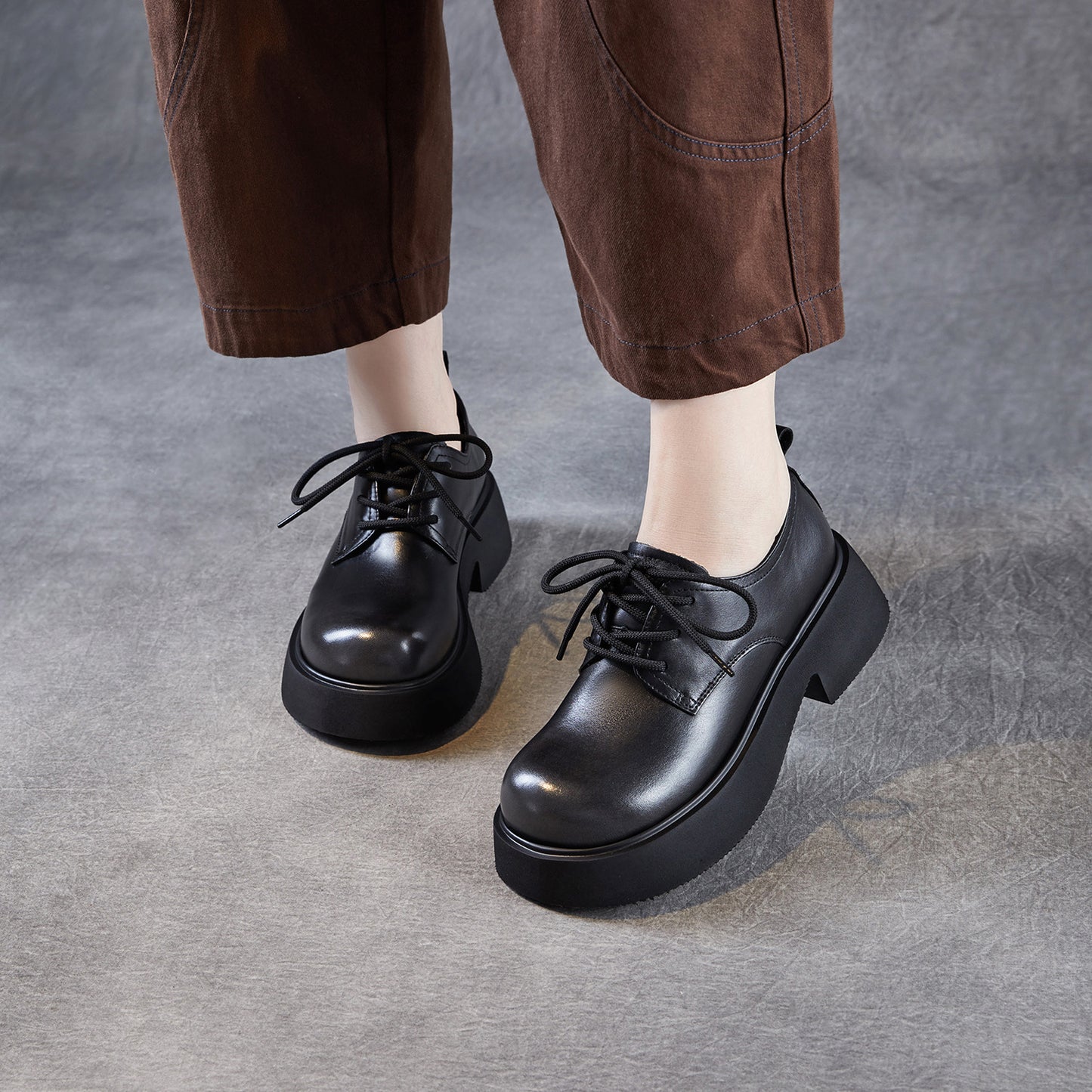 Women's Authentic British Style Thick Bottom Small For Retro Women's Casual Shoes