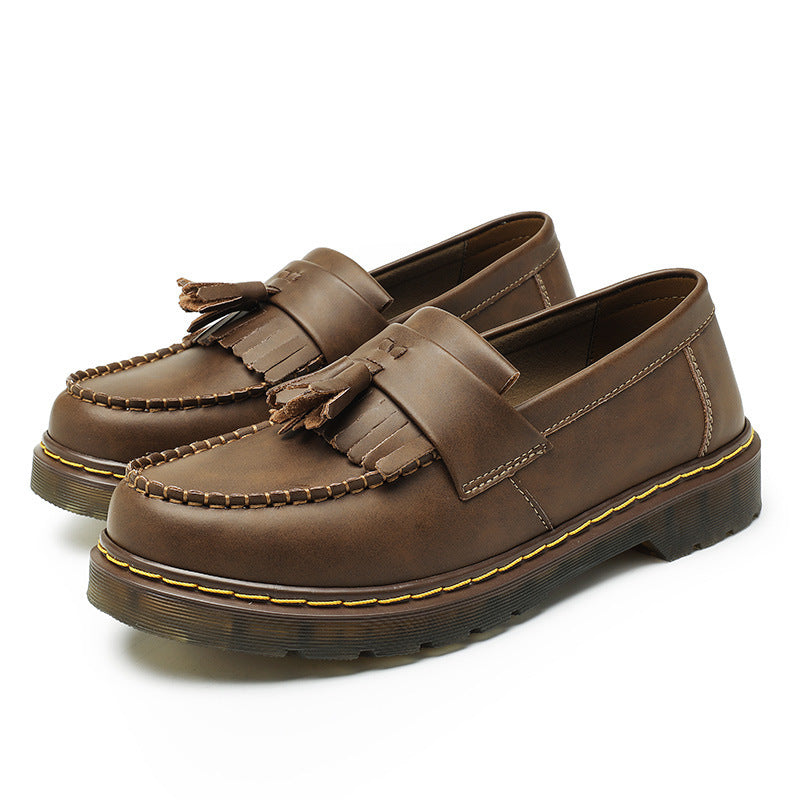 Women's British Style Fashion Round Toe Break Loafers