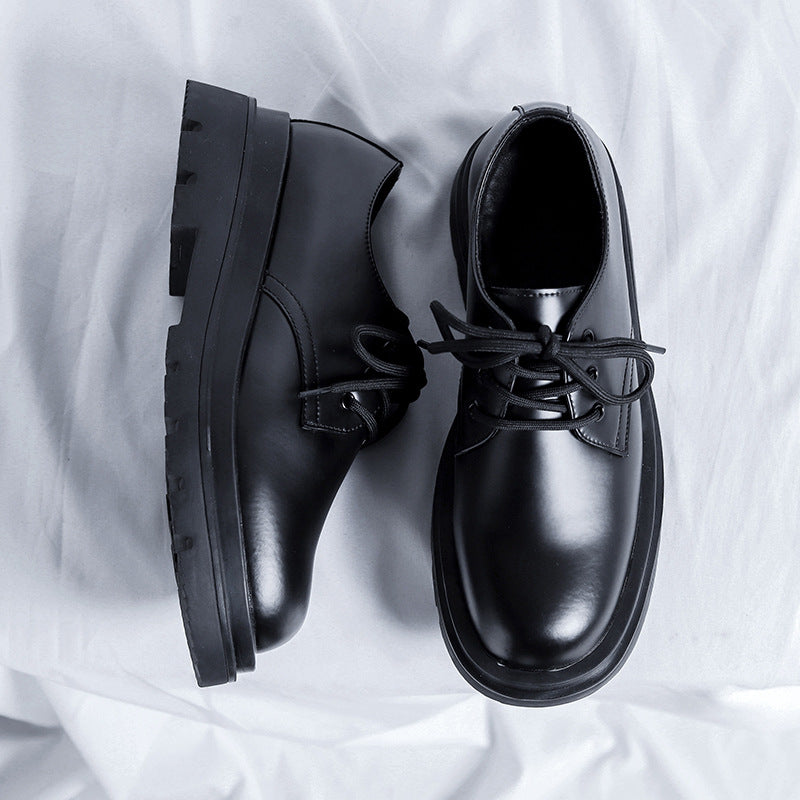 Men's Style Black Business Formal Big Head Men's Shoes