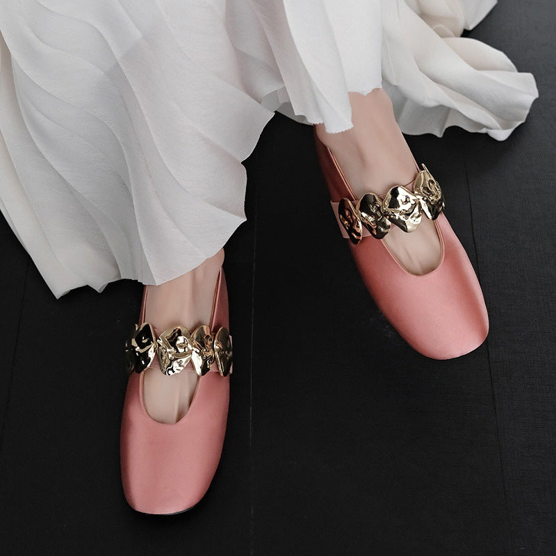 Mouth Pumps Round Head With Mary Jane Women's Fashion Shoes
