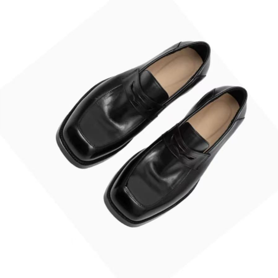 Men's Washed Tire Cow Genuine Slip-on Small Lazy Driving Leather Shoes