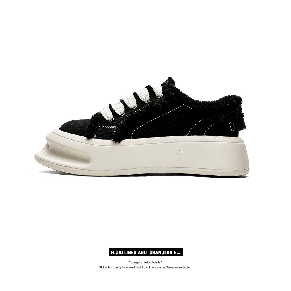 Women's & Men's White Platform For Board Minority Fashion Men's Canvas Shoes