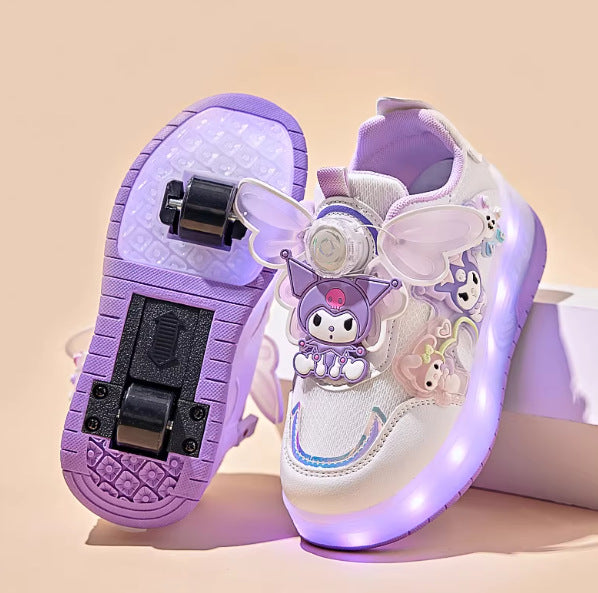 Double Wheel Invisible Clow Burst Away The Children's Sports Shoes
