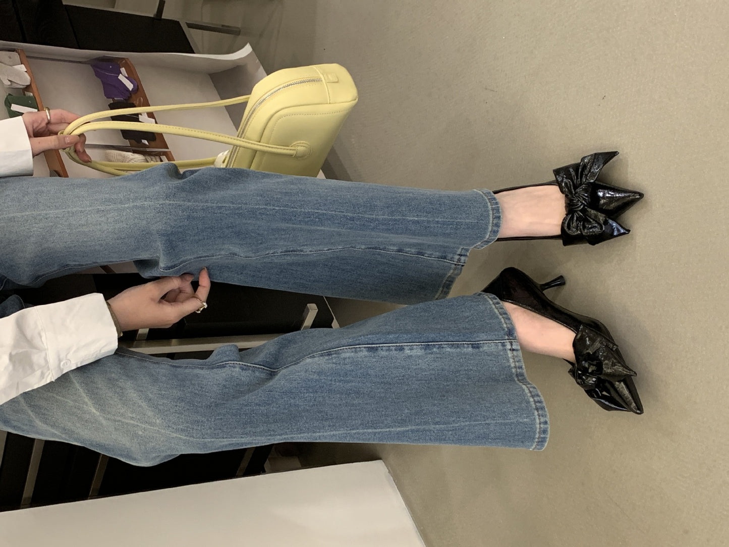 Toe Low-cut Female Stilettos Bow Graceful Heels