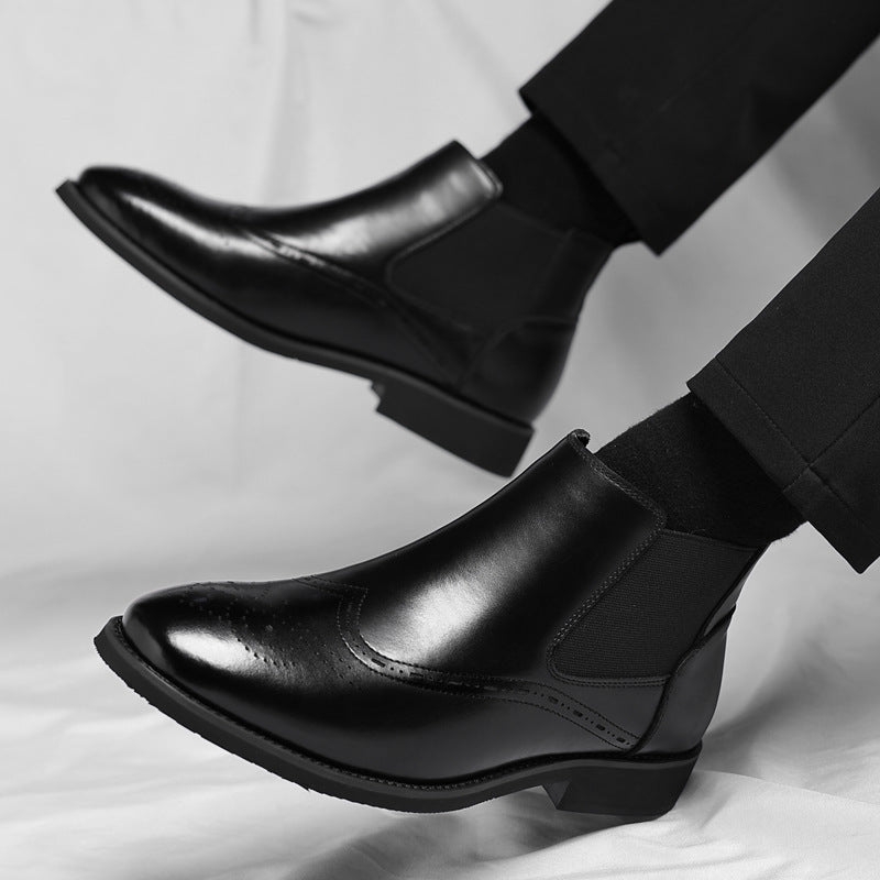 Men's Retro Chelsea Short With Flannel Rock Martin Boots