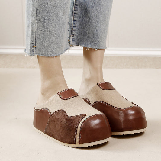 Closed Toe Height Increasing Insole Female Slippers