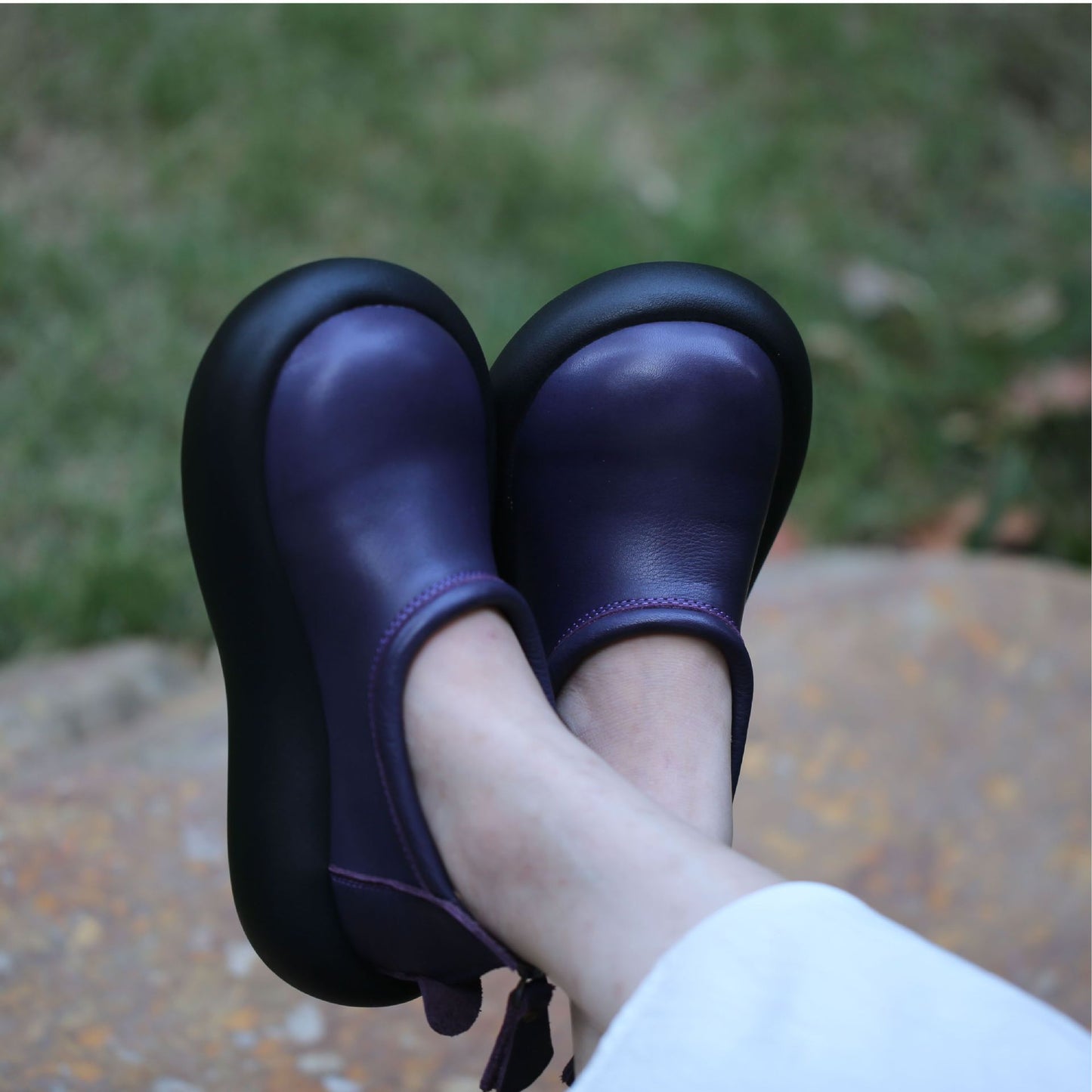 Popular First Layer Cowhide Doll Head Women's Casual Shoes