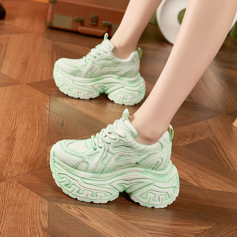 Women's Dad Spring Fashionable Retro Height Increasing Women's Shoes