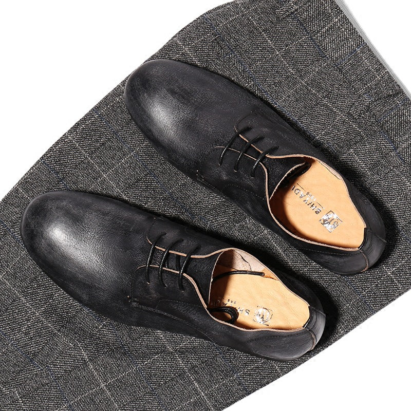 Men's Vintage Breathable The Skin Genuine England Style Handmade Leather Shoes