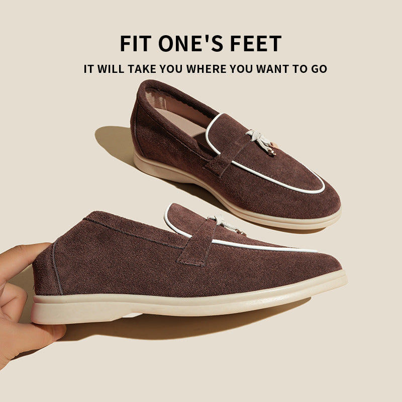 Women's Bottom England Style Comfortable Slip-on With Loafers