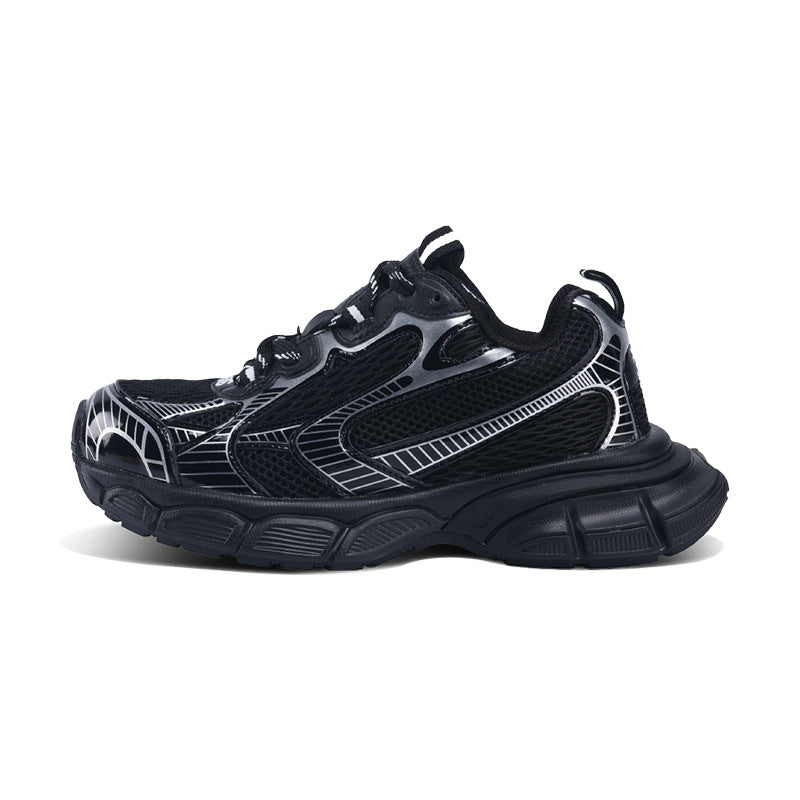 Women's & Men's Paris Dad Platform Height Increasing Distressed Sneakers