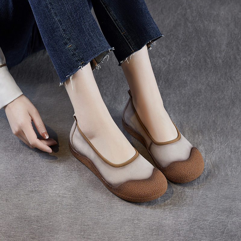 Women's Genuine Artistic Flat Low-cut Soft Bottom Mother Women's Casual Shoes