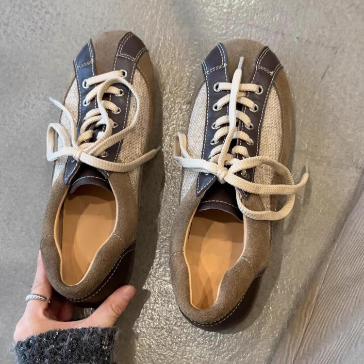 Sheepskin Version Niche Retro Style Round Toe Fashion Breathable Comfortable Women's Casual Shoes