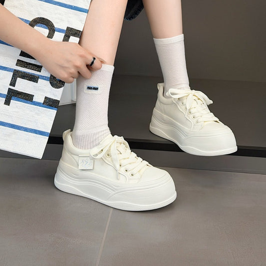 Women's Style Street Design White Spring Round Toe Women's Casual Shoes