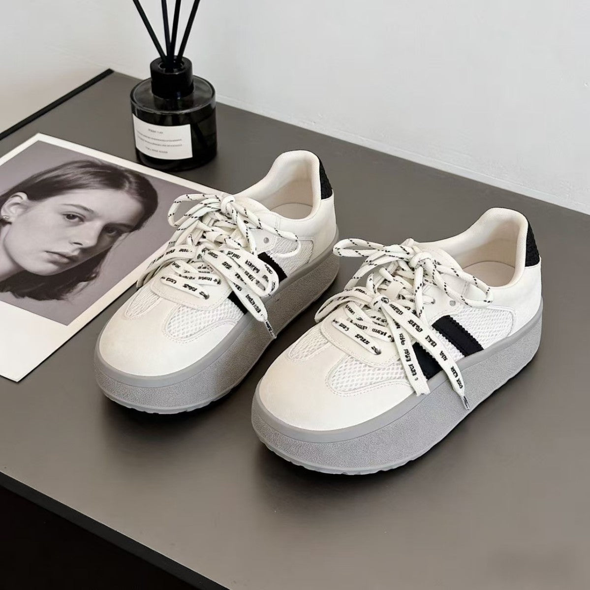 Women's Increasing German Training Spring Thick Bottom Small Breathable Women's Board Shoes