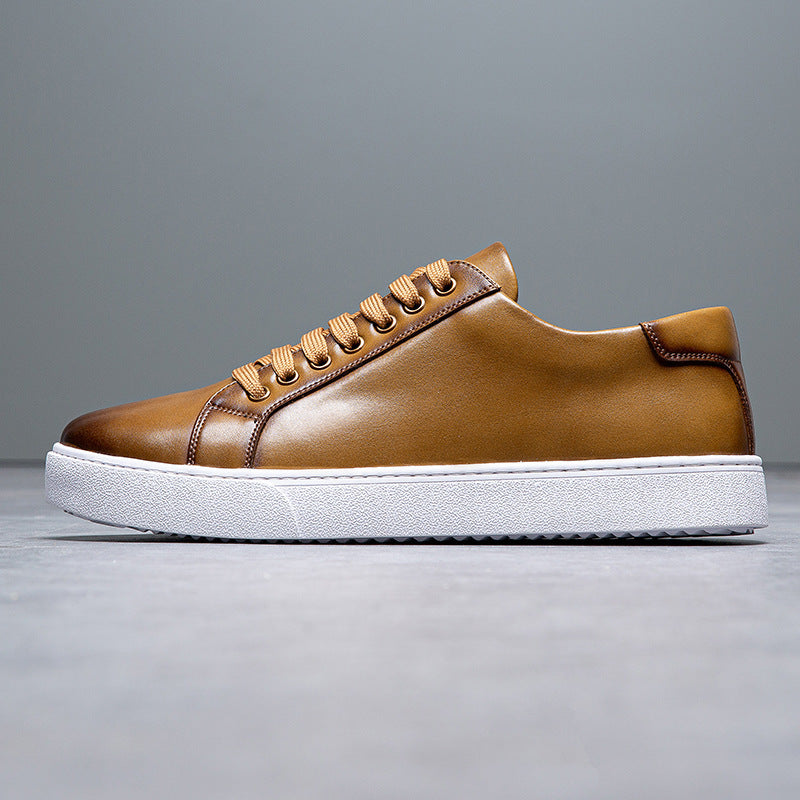 Attractive Men's Oversized Stylish Polished White Sneakers