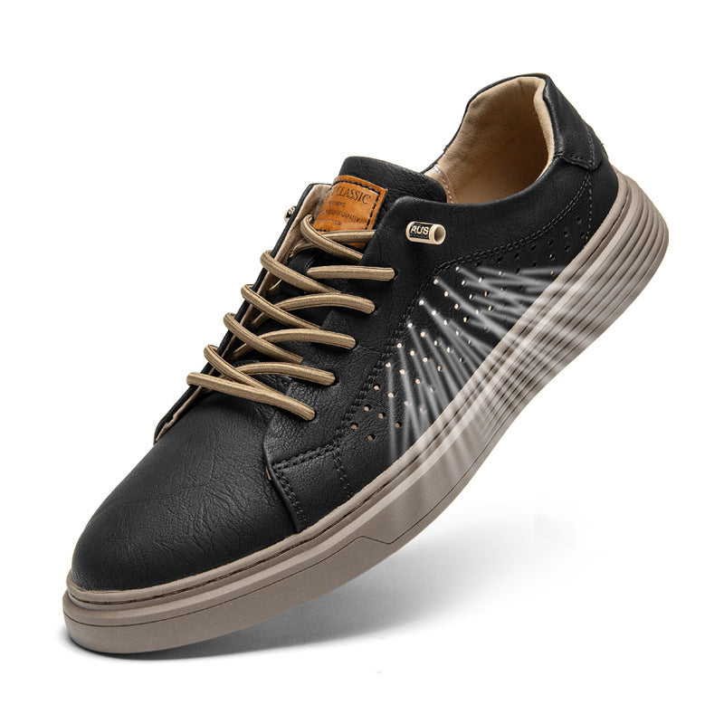 Men's Cow Split Board British Trendy Sneakers