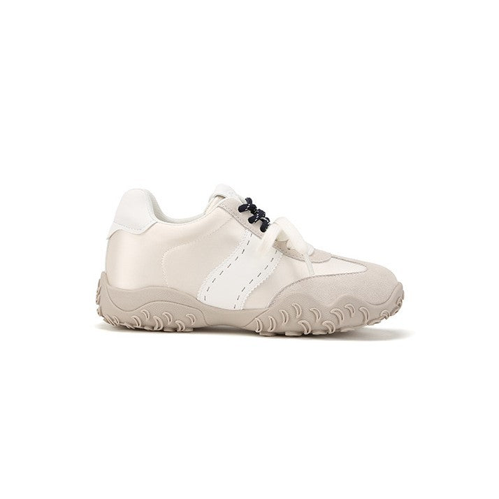 Women's Version Height Increasing Insole Mercerized Crescent Pearl Lace German Casual Shoes