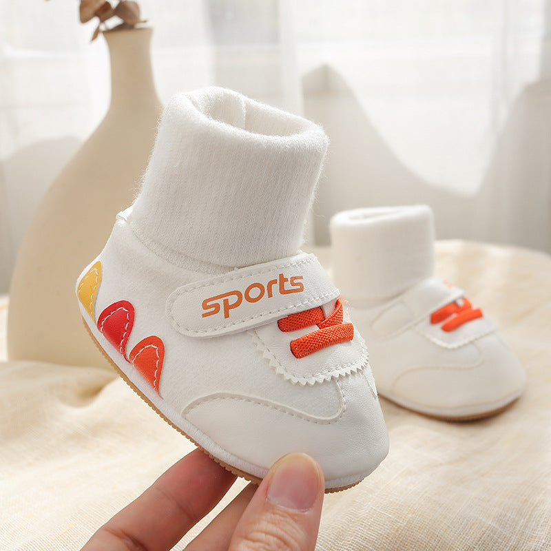 Socks Months Old Male Female Mouth Fleece-lined Kid's Shoes